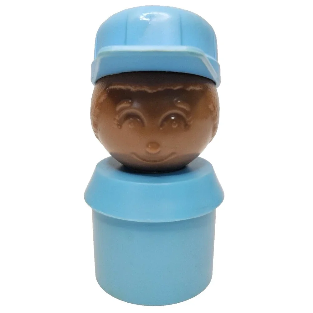 Vintage Tupperware People Jumbo Tupper Toys Figures Lot of Seven Blue Red Purple